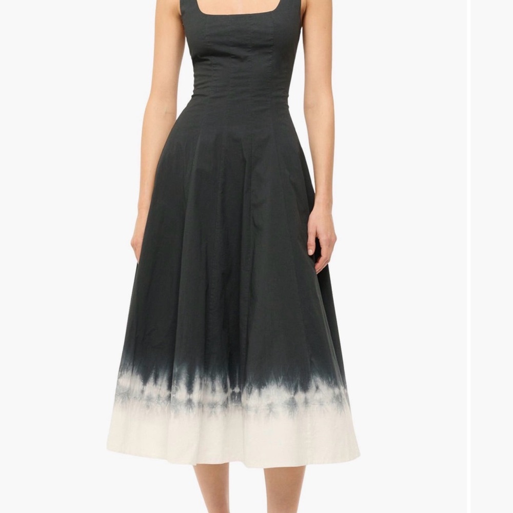 Staud Wells Dip Dye Stretch Cotton Dress